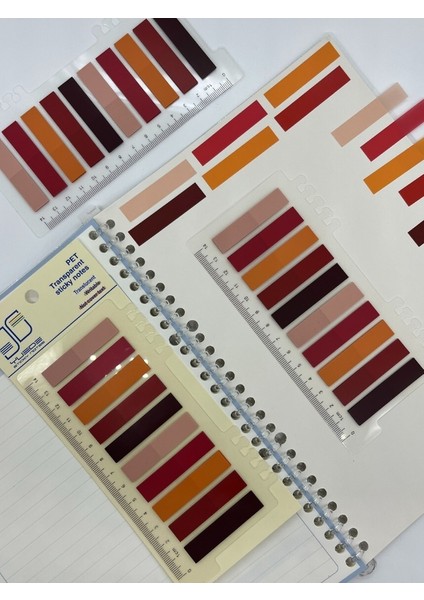 10 Renkli Cetvelli Sonbahar Kahverengi Tonları Indeks Sticker/index/postit/post-It/kitap Ayracı/not Kağıdı modelleri