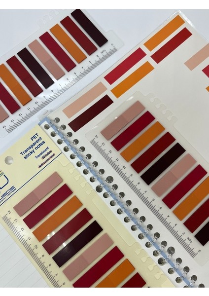 10 Renkli Cetvelli Sonbahar Kahverengi Tonları Indeks Sticker/index/postit/post-It/kitap Ayracı/not Kağıdı indirimleri