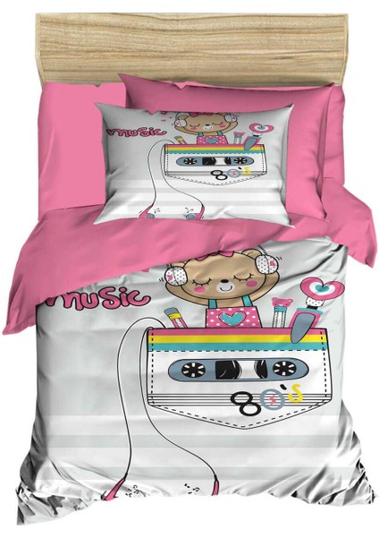 Dijital Baskılı 3D Pamuklu Yenidoğan Bebek Nevresim Takımı Enjoy Music fiyatları