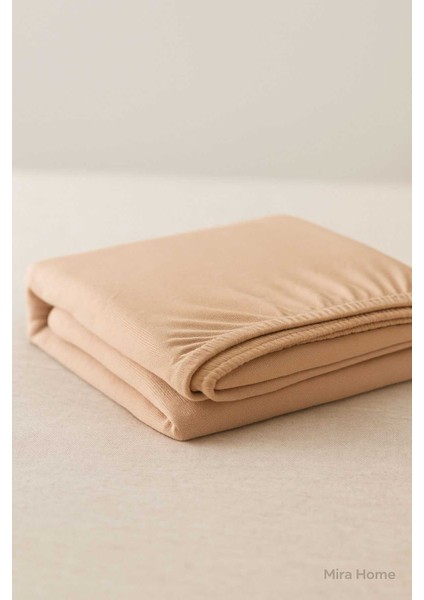 Tek Kişilik Düz Penye ;Pamuklu Lastikli Çarşaf 100X200 cm Newsheet Kahverengi modelleri