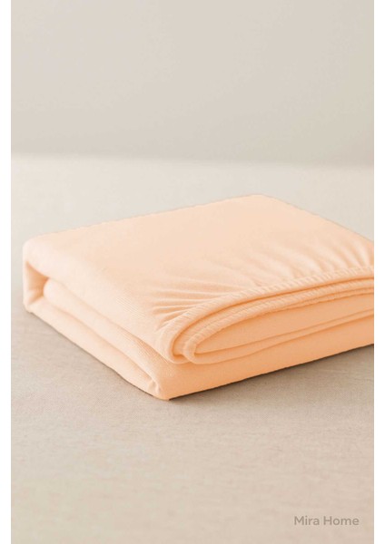 Tek Kişilik Düz Penye ;Pamuklu Lastikli Çarşaf 100X200 cm Newsheet Somon fırsatları