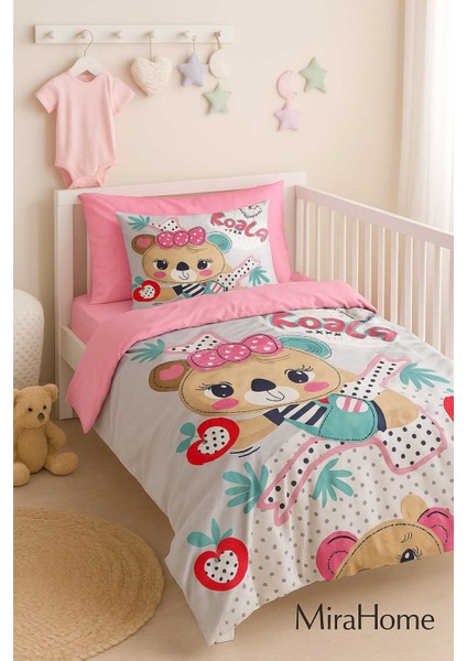 Dijital Baskılı 3D Pamuklu Yenidoğan Bebek Nevresim Takımı Baby Koala modelleri