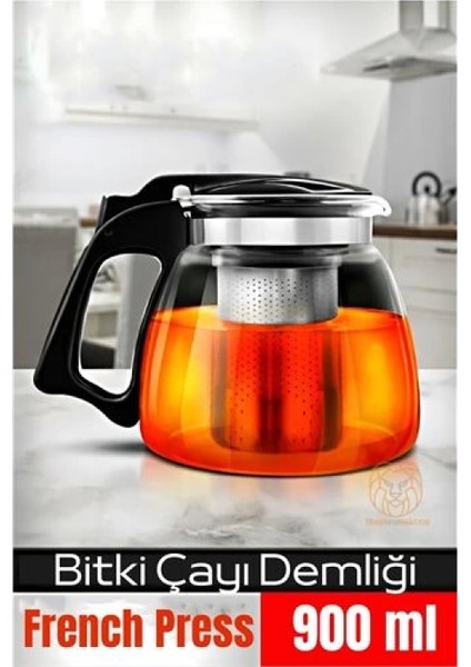 Süzgeçli French Press Cam Demlik 900 Ml Bitki Çayı Demliği fiyatları