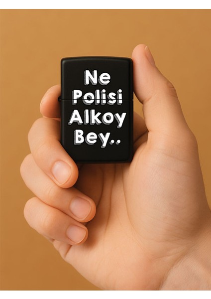 Özel Tasarım Şık ve Dayanıklı Uv Desenli Baskılı Benzinli Metal Çakmak Alkol Bey