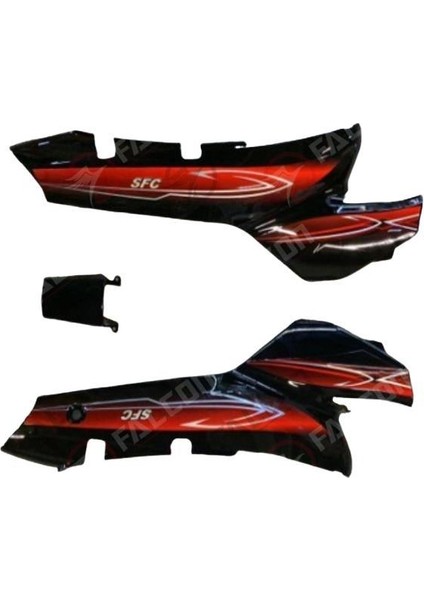 Mondial Sfc Sele Alt Karenaj Sağ Sol Takım ve Birleştirici (Siyah)