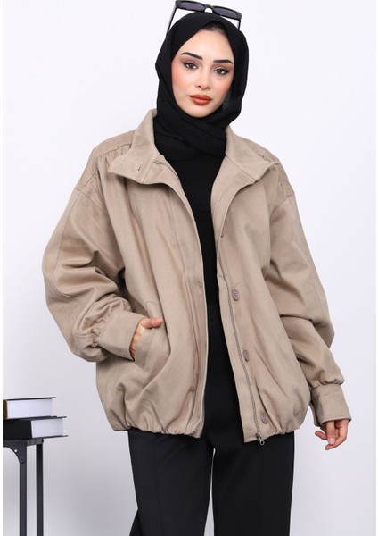 Vizon Pileli Astarlı Gabardin Ceket