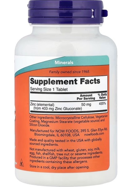 Zinc 50 Mg 250 Tablets fiyatları