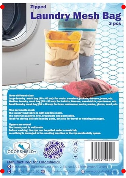 Fermuarlı Çamaşır Yıkama Filesi (3 Adet) fiyatları