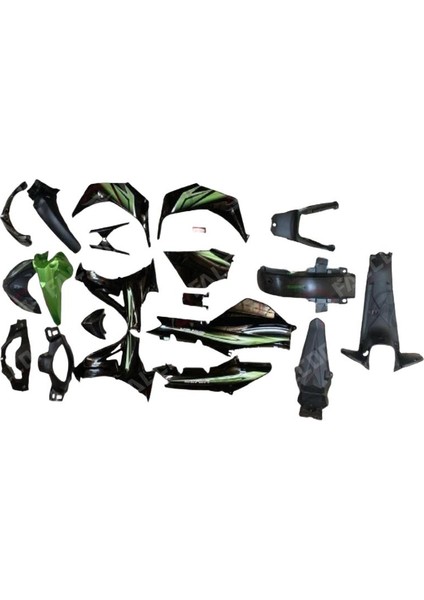 Rks Snıper Kaporta Seti (Farsız Stopsuz) Sıyah+Yeşıl
