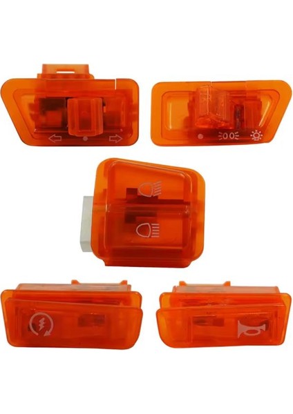 Mondial Düğme Seti (5li) Turuncu/şeffaf Rs/rmz/ft