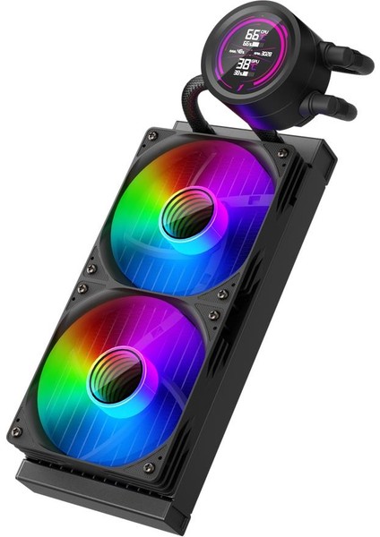 Thunderstorm TS4 240mm Siyah ARGB Dijital Sıcaklık Ekran Göstergeli AM5 / LGA 1851 İşlemci Sıvı Soğutucu modelleri