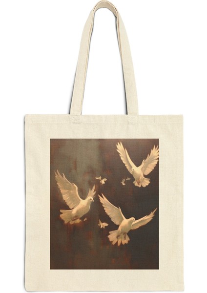Falling Doves Tote Çanta - Şirin Tote Çantalar, En Iyi Tote Çanta Koleksiyonu, Tote Çantalar, Estetik Kitap Çantaları fiyatları