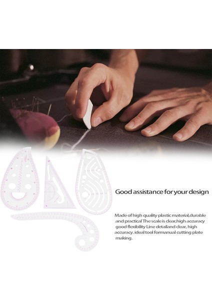 Dikiş Cetvel Seti (4 Parça) - Metrik Cetvel Ölçüm Şablonu Araçları 4 Stil (Yurt Dışından) fiyatları