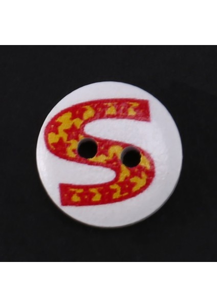 100 Adet Boyalı Harfli Alfabe Ahşap Dikiş Düğmesi Scrapbooking (Yurt Dışından) fırsatları