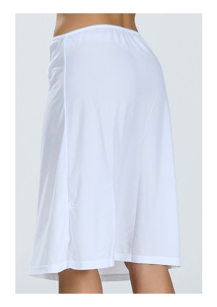 Beyaz Uzun Diz Altı Jüpon modelleri