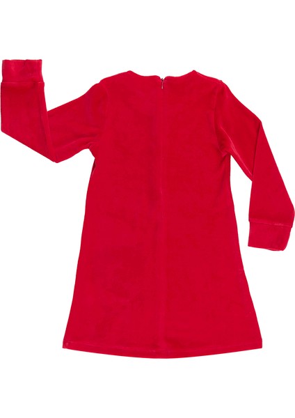 Yaramaz Geyik Kız Yılbaşı Kadife Kırmızı Elbise fırsatları