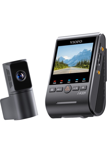 A329T 2 Kameralı Ön+Arka 4K 60FPS+2K Wi-Fi 6 Hdr Sony Starvıs 2 Sensör Gps'li SSD Destekli Araç Kamerası