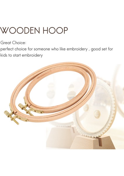 Sanat ve El Sanatları Için 2 Parça Oval Nakış Kasnağı, Çapraz Dikiş Kasnağı ve Halka (Yurt Dışından) fırsatları