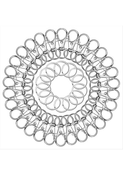 100 Adet Anahtarlıklı Metal Döner Kanca Seti (Yurt Dışından) fiyatları