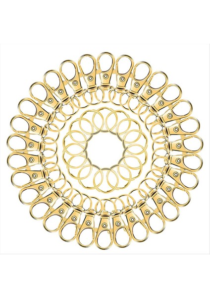 100 Adet Anahtarlıklı Metal Döner Kanca Seti (Yurt Dışından) modelleri