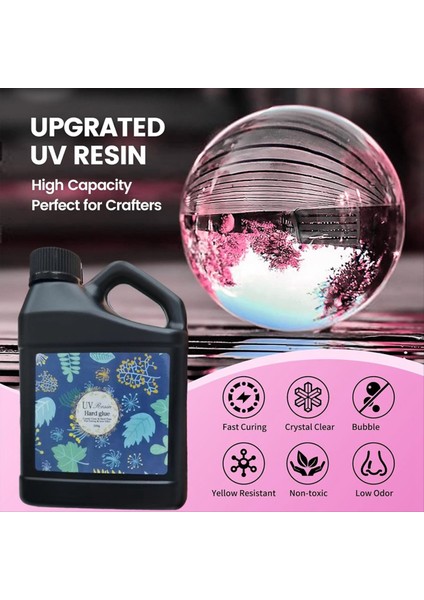 Uv Reçine 500G - Kristal Berraklığında Sert Uv Hızlı Kürlenen Epoksi Reçine Malzemeleri (Yurt Dışından) fiyatları