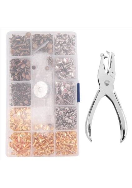 Deri Perçinleri, 300 Set Çift Kapaklı Perçin 3 Boyut (Yurt Dışından) modelleri