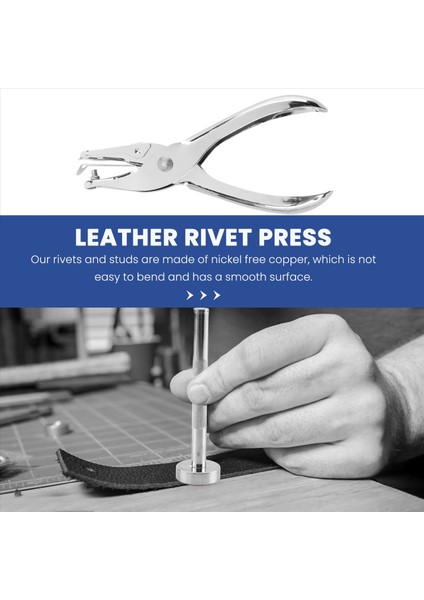 Deri Perçinleri, 300 Set Çift Kapaklı Perçin 3 Boyut (Yurt Dışından) indirimleri