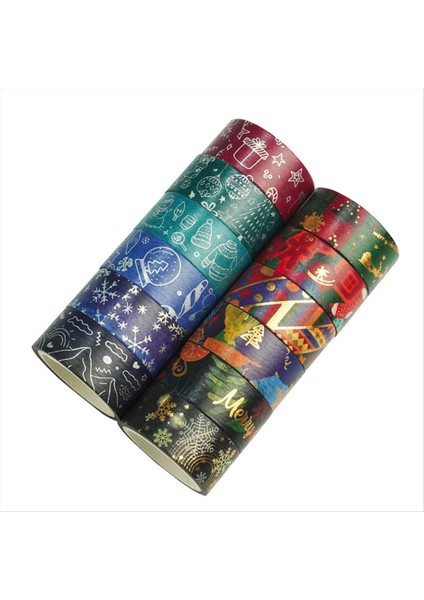 Sanat, Kendin Yap El Sanatları ve Günlükler Için 12 Rulo Noel Washi Bant Seti (Yurt Dışından)