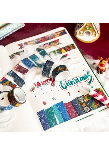 Sanat, Kendin Yap El Sanatları ve Günlükler Için 12 Rulo Noel Washi Bant Seti (Yurt Dışından) fiyatları