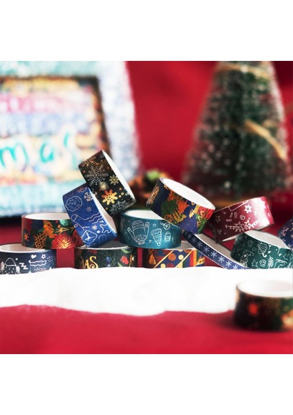 Sanat, Kendin Yap El Sanatları ve Günlükler Için 12 Rulo Noel Washi Bant Seti (Yurt Dışından) modelleri