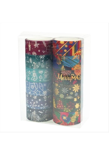 Sanat, Kendin Yap El Sanatları ve Günlükler Için 12 Rulo Noel Washi Bant Seti (Yurt Dışından) fırsatları