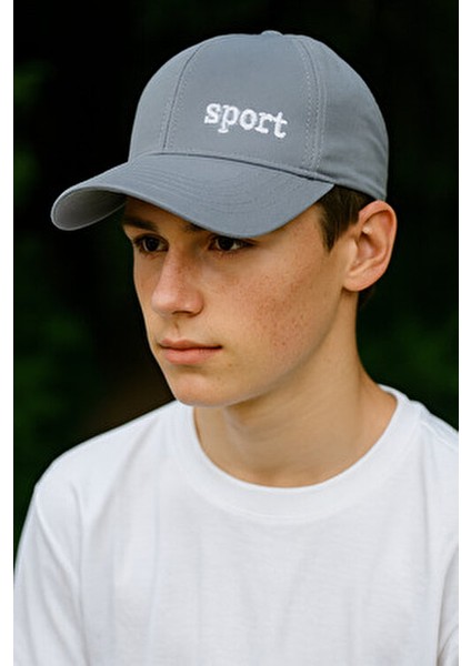 Gonca Çocuk Şapka Mikrosoft Kumaş Sport Desenli Gri 7-12 Yaş İçin Rahat Kullanım fiyatları