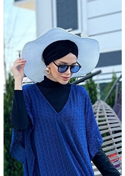 Ekru Deniz Kabuklu Hasır Şapka Kadınlar İçin Hafif ve Nefes Alabilir Tasarım