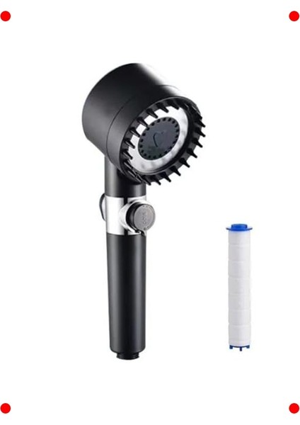 Masajlı Filtreli 3 Fonksiyonlu Siyah El Duşu fiyatları