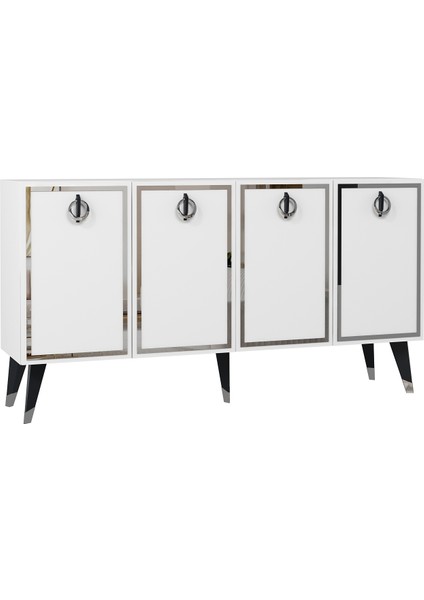 8214-32DD KB150 Konsol, Tv Ünitesi Beyaz-Gümüş indirimleri