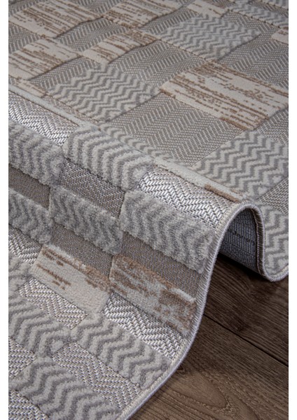 Gri Bej Sisal Bukle Dokuma Hasır Desen Kaymaz Saçaklı Makine Halısı Salon, Mutfak, Çocuk Odası Yolluk fiyatları