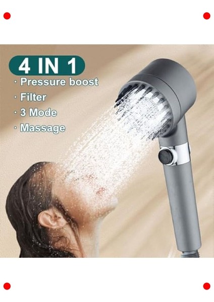 3 Fonksiyonlu Masaj Etkili El Duşu - Siyah indirimleri