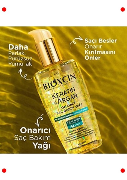 Keratin & Argan Onarıcı Saç Bakım Yağı 150 ml indirimleri