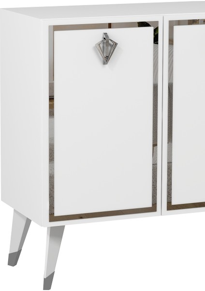 8212-32DD KB150 Konsol, Tv Ünitesi Beyaz-Gümüş indirimleri