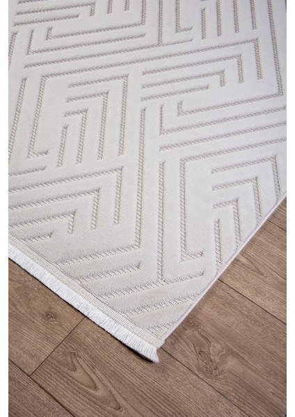 Krem Sisal Bukle Dokuma Hasır Desen Kaymaz Saçaklı Makine Halısı – Salon, Mutfak, Çocuk Odası Yolluk fırsatları