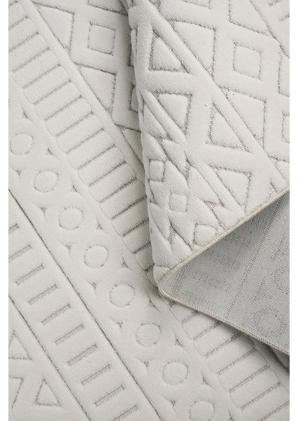 Krem Sisal Bukle Dokuma Hasır Desen Saçaklı Makine Halısı – Salon, Mutfak, Çocuk Odası Yolluk Halı