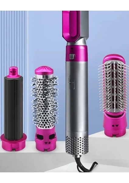 5’i 1 Arada Saç Şekillendirici Fön Makinesi – 5 Başlıklı Hot Air Styler, Saç Kurutma ve Bukle Yapma Seti fırsatları