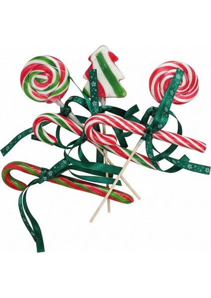 Yılbaşı Hediyelik Karma 48 Adet Baston Şeker Sosyete Şeker Çam Ağacı Şeker Karışık modelleri