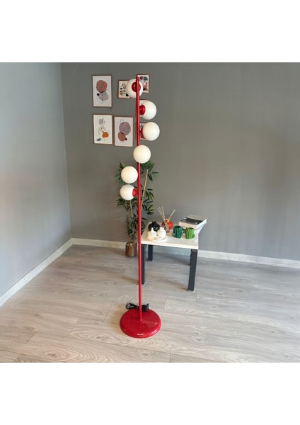 Kırmızı Lambader Modern Dekoratif Metal Oturma Odası Çalışma Odası Zemin Lambası modelleri