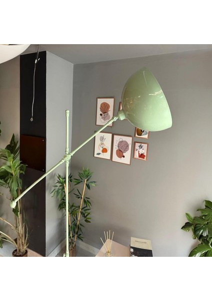 Mint Lambader Hareketli Başlık Modern Dekoratif Metal Oturma Odası Çalışma Odası Zemin Lambası fiyatları