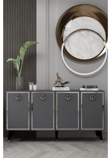 8215-32DD KB150 Konsol, Tv Ünitesi Antrasit-Gümüş