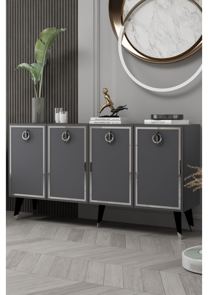 8215-32DD KB150 Konsol, Tv Ünitesi Antrasit-Gümüş