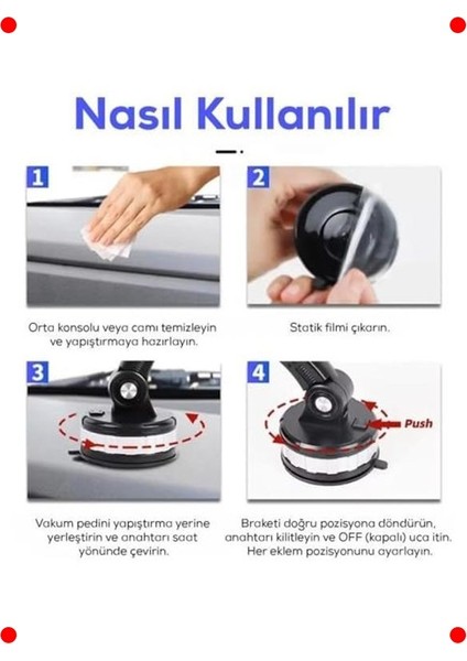 360° Dönen Vakumlu Araç Içi Telefon Tutucu fiyatları