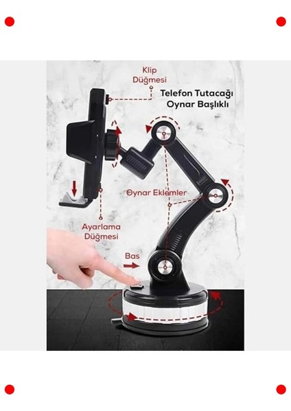 360° Dönen Vakumlu Araç Içi Telefon Tutucu fırsatları