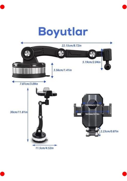 360° Dönen Vakumlu Araç Içi Telefon Tutucu indirimleri